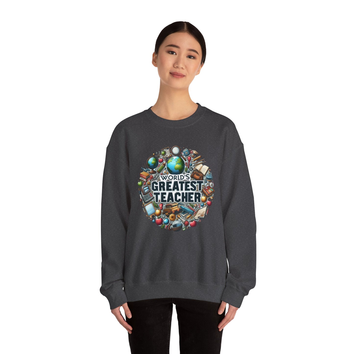 World's Greatest Teacher - Unisex Heavy Blend™ Crewneck Sweatshirt (G3)