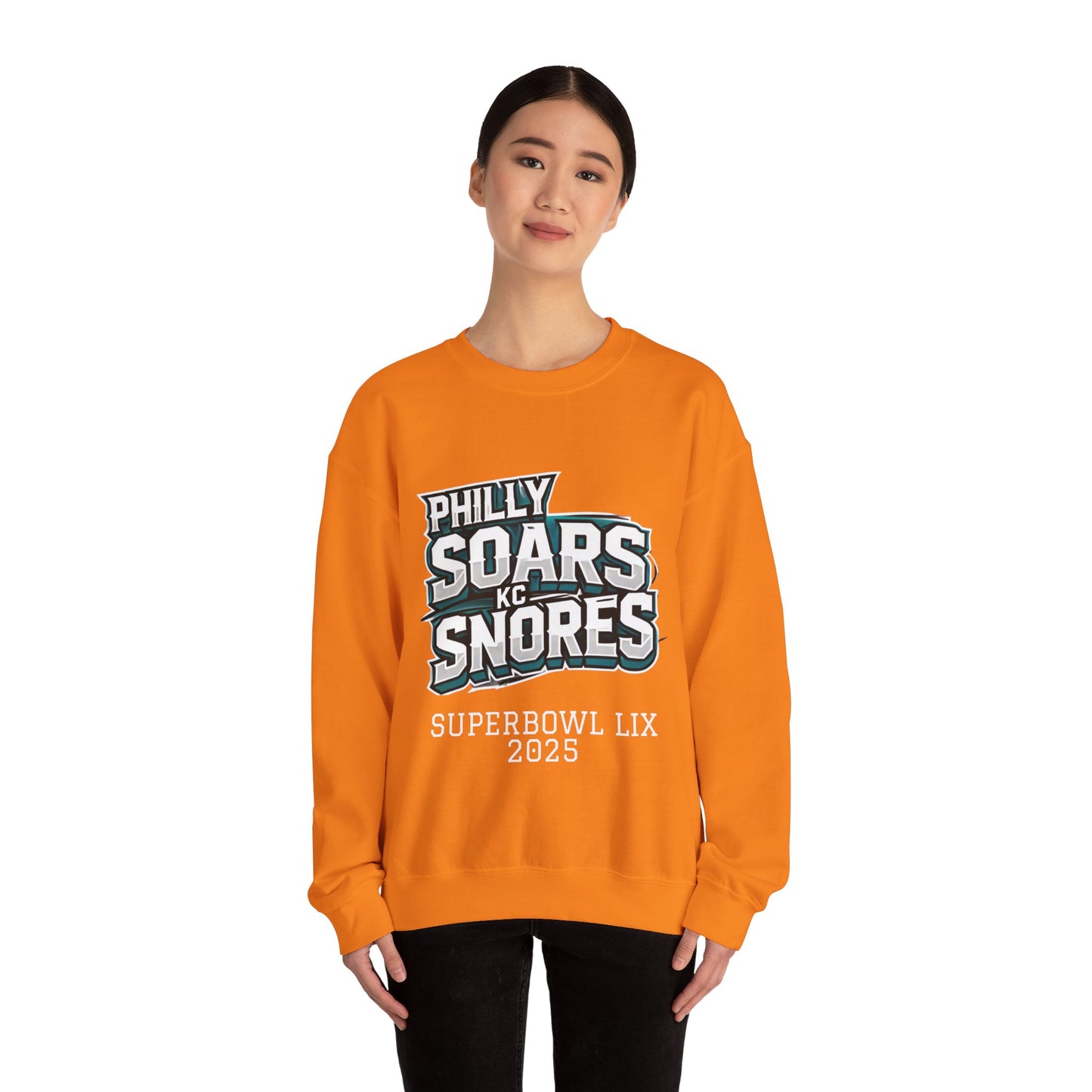 Philly Soars - KC Snores -White Letters Unisex Heavy Blend™ Crewneck Sweatshirt