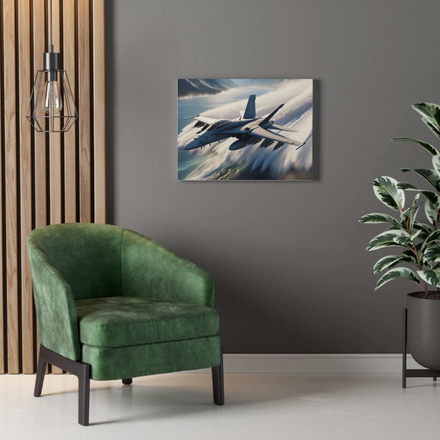 Low and Slow Aircraft Training Flight on Stretched Canvas