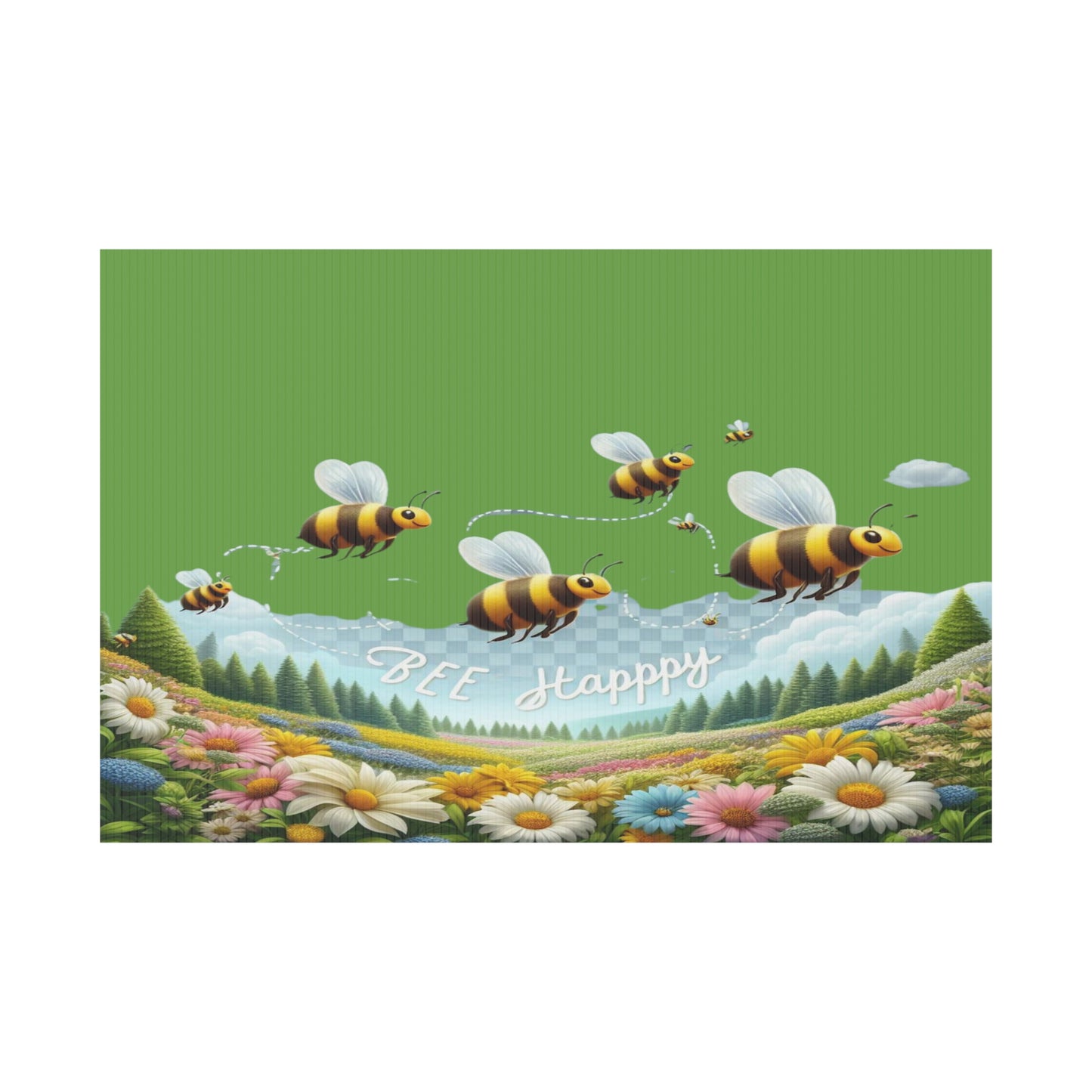 Bee Happy - Plastic Garden Sign