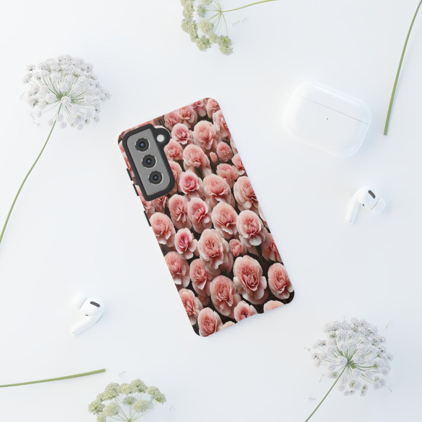 Pink Carnations - Durable Tough Phone Cases