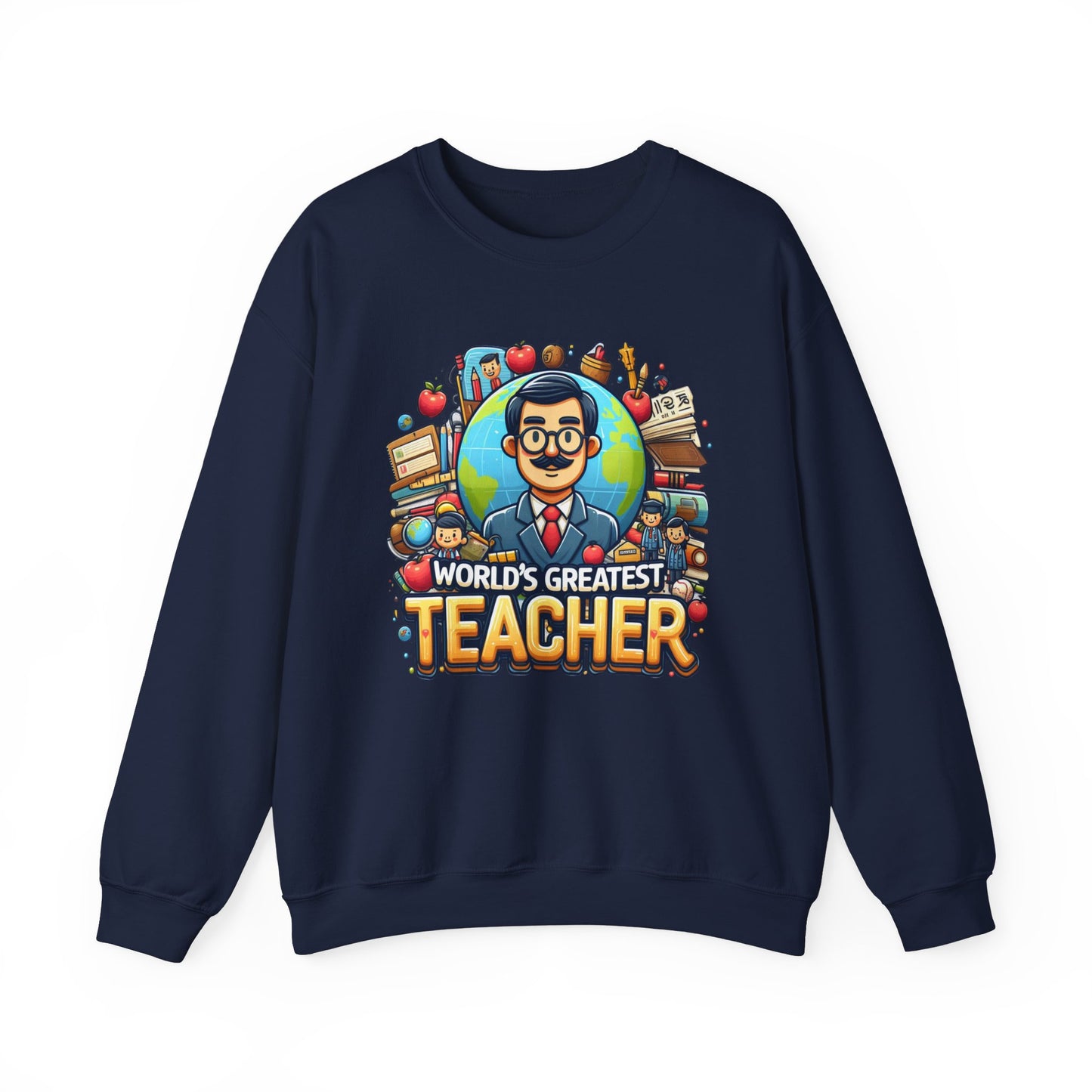 World's Greatest Teacher - Unisex Heavy Blend™ Crewneck Sweatshirt (G1)