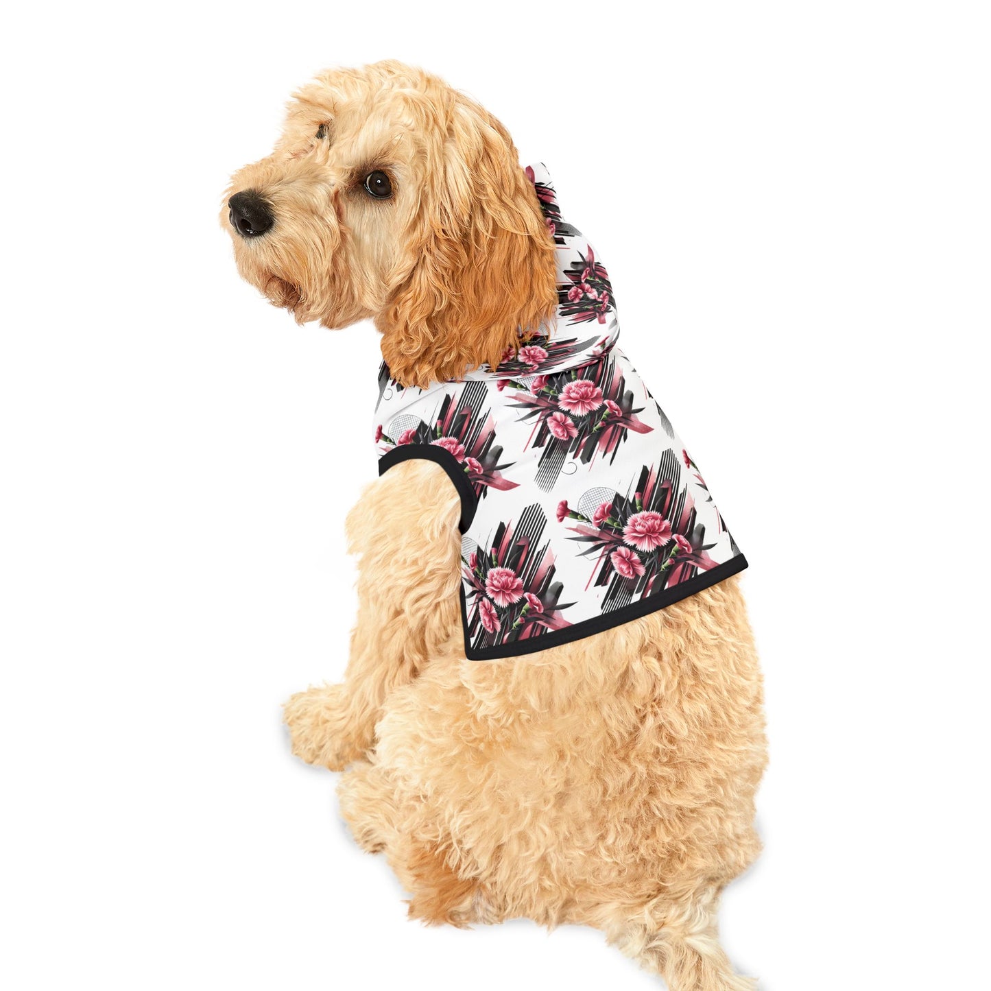Pink Carnations Pet Hoodie