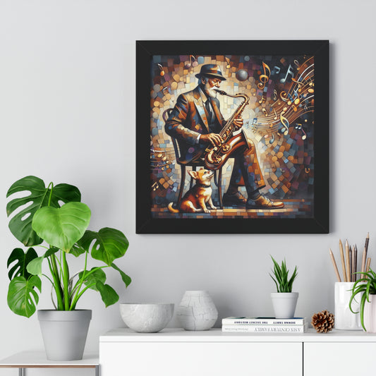 Man's Best Friend -  Unique Wall Art -  Framed Vertical Poster