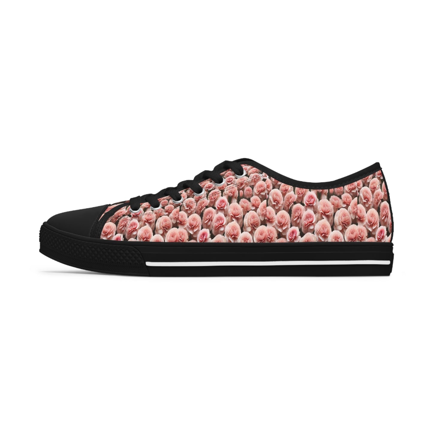Pink Carnations - Women's Low Top Sneakers