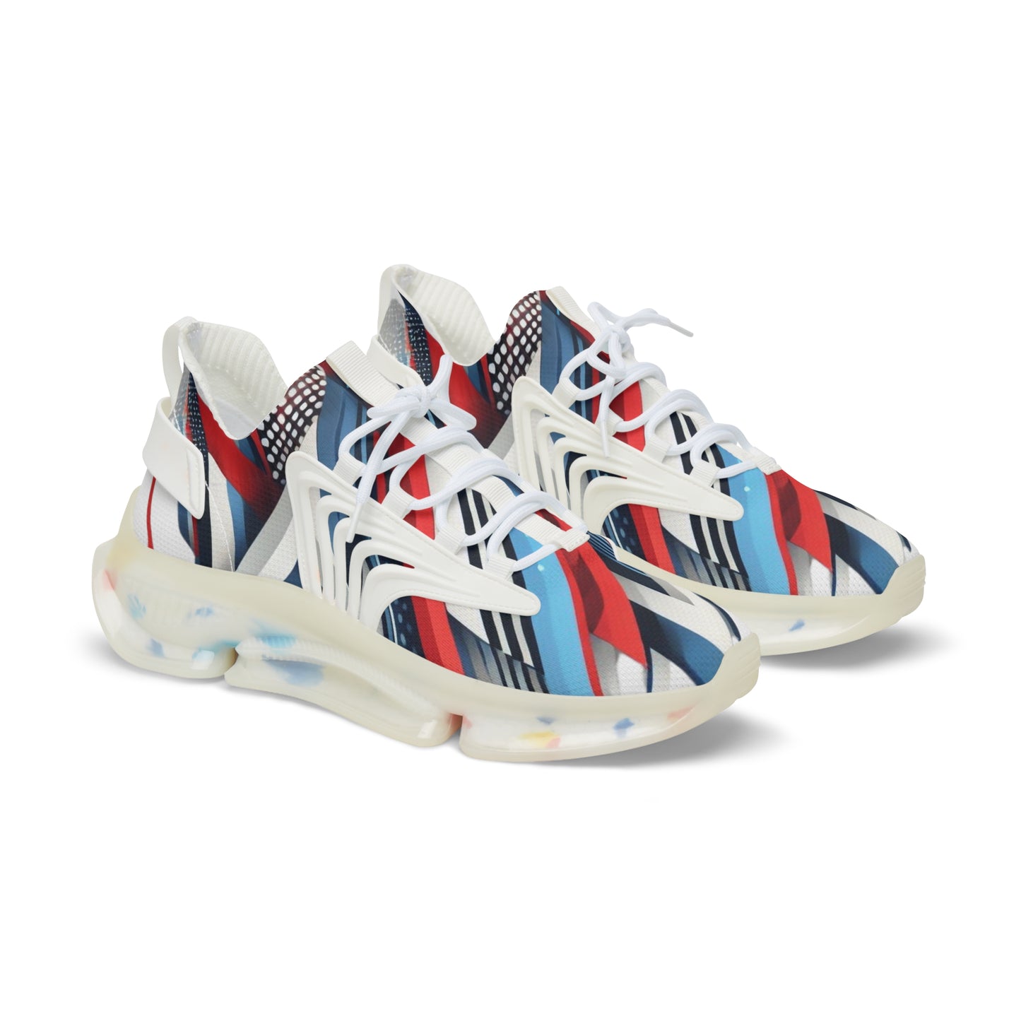 ColorBlast in Red, White, and Blue Men's Mesh Sneakers