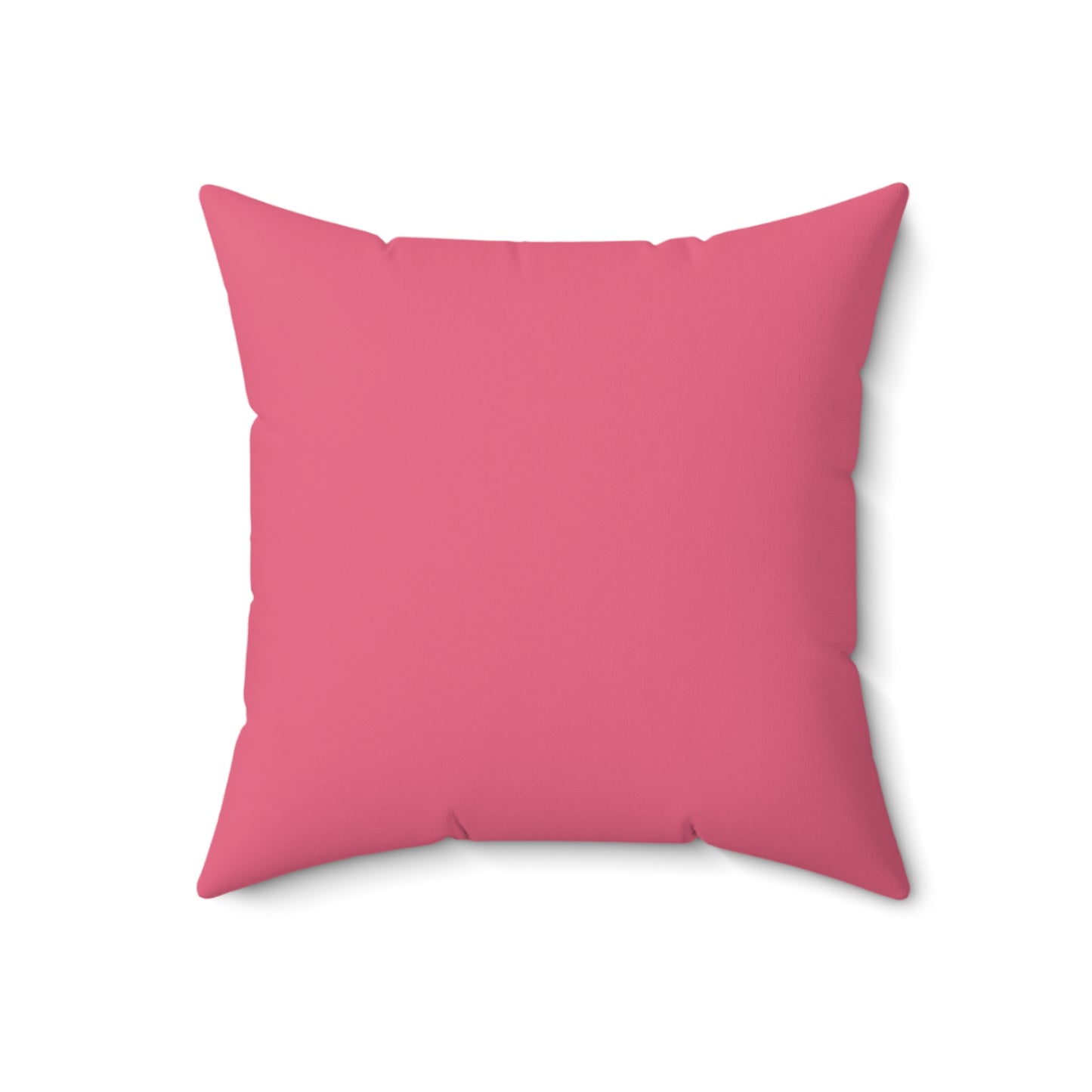 Rose Pink and White Spun Polyester Square Pillow