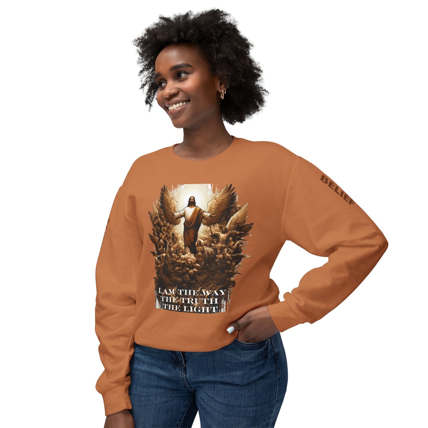 The Way The Truth and The Light Unisex Lightweight Crewneck Sweatshirt