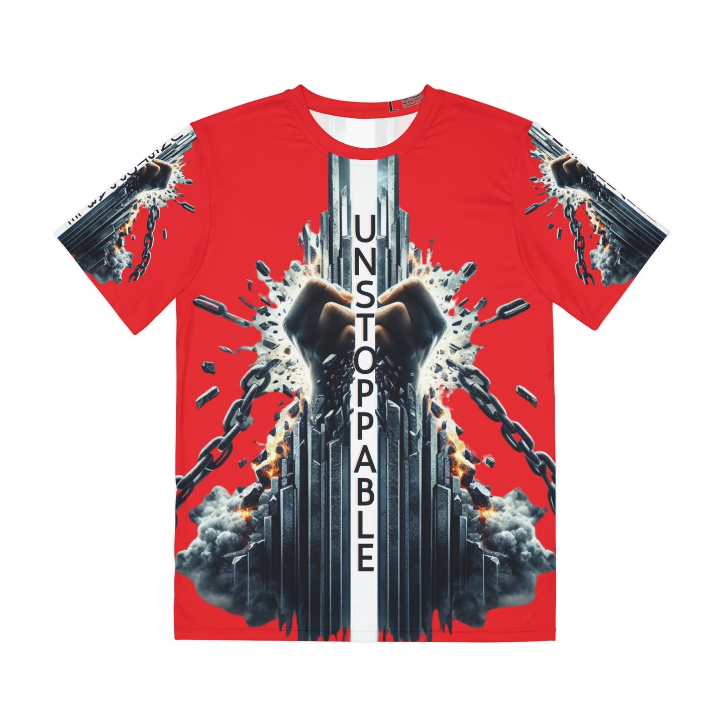 UNSTOPPABLE -Men's Polyester Tee - Red