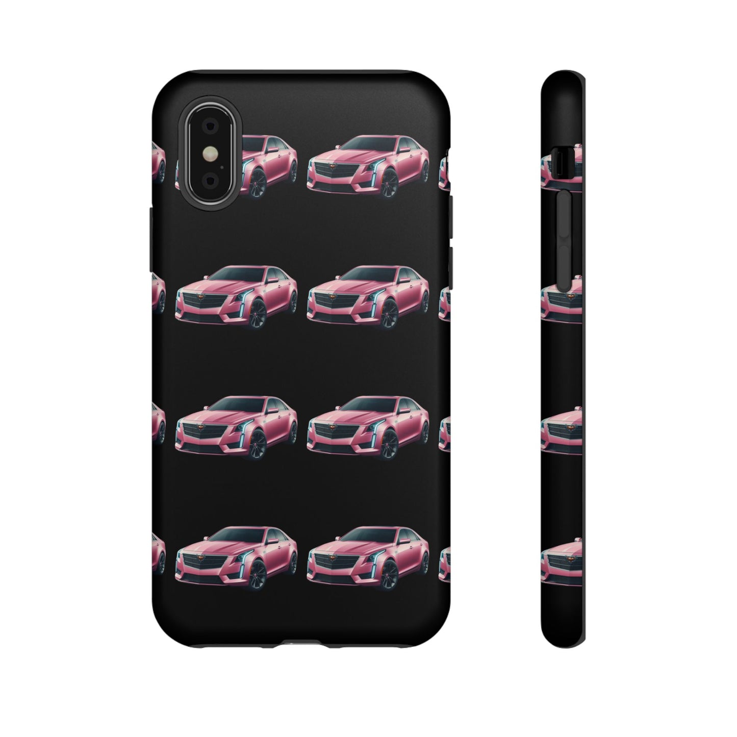 Pink Caddy On Black Phone Case