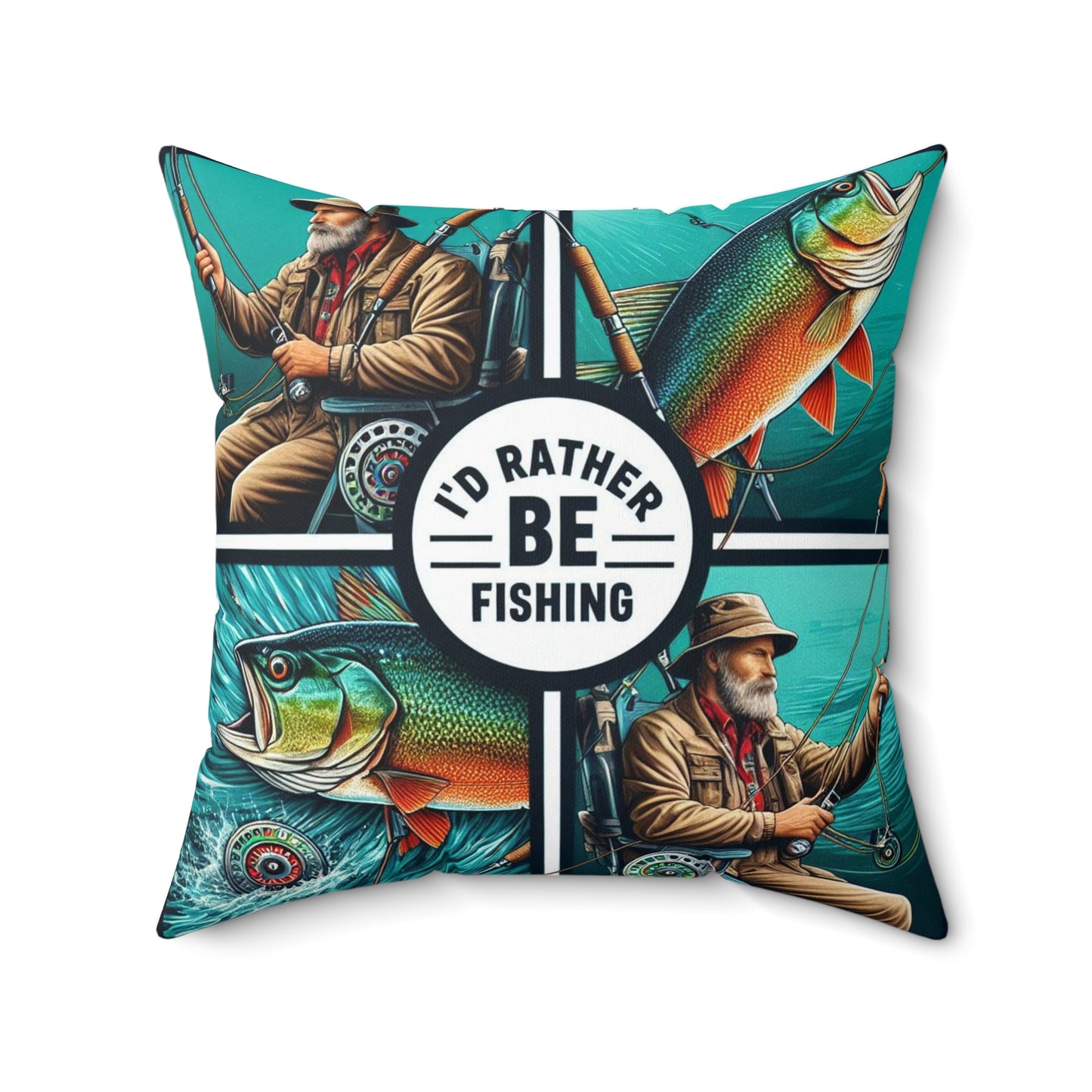 I'd Rather Be Fishing Pillow