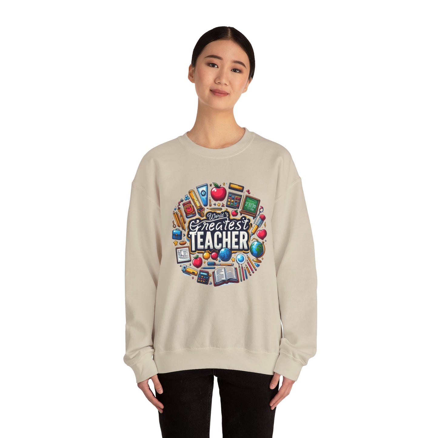 World's Greatest Teacher - Unisex Heavy Blend™ Crewneck Sweatshirt (G2)