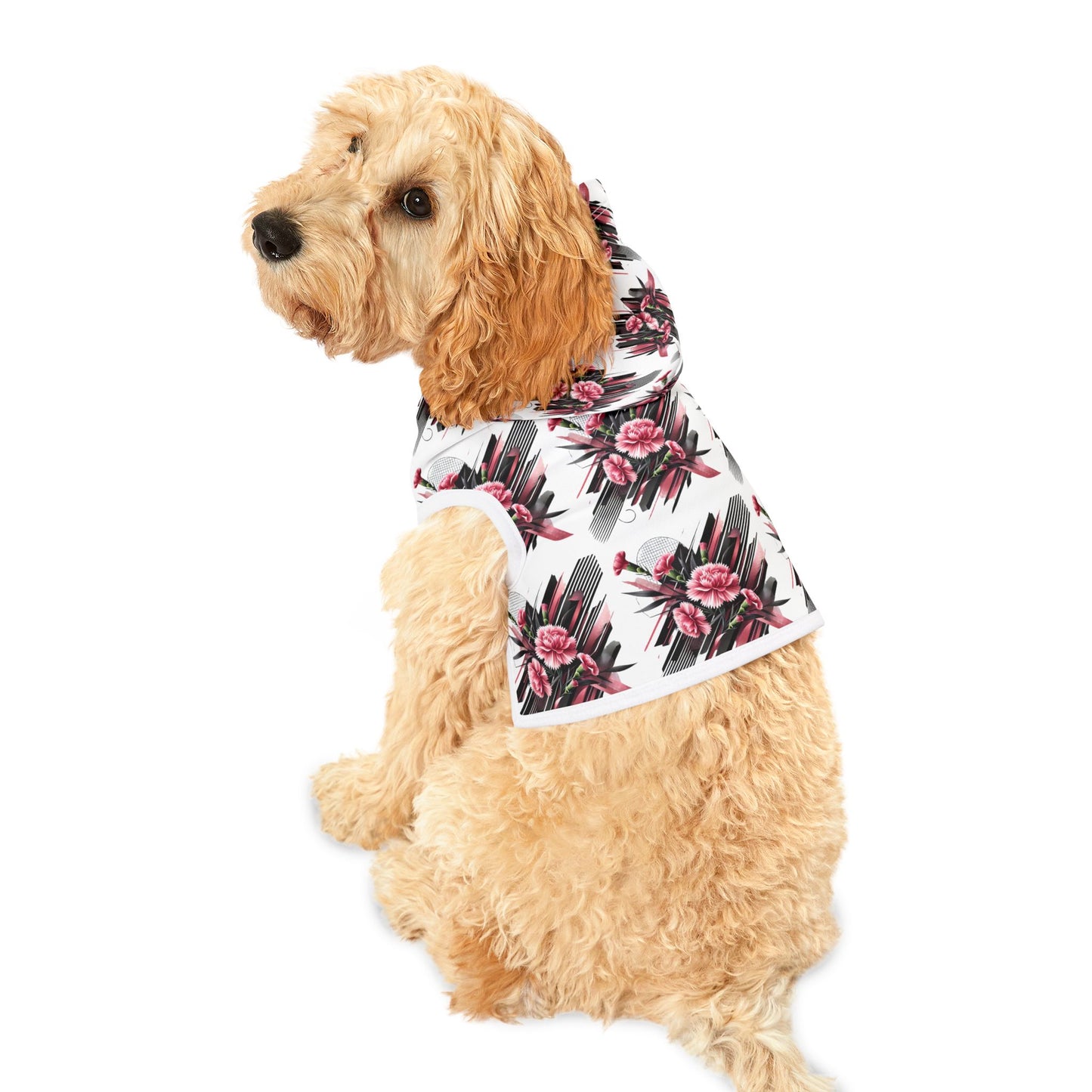Pink Carnations Pet Hoodie