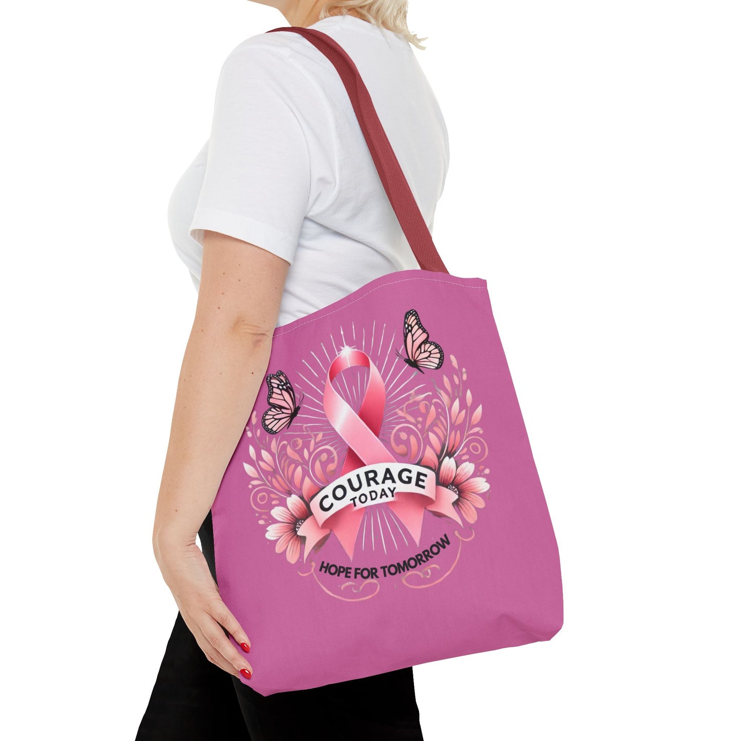 Courage Today... Breast Cancer Awareness Tote Bag