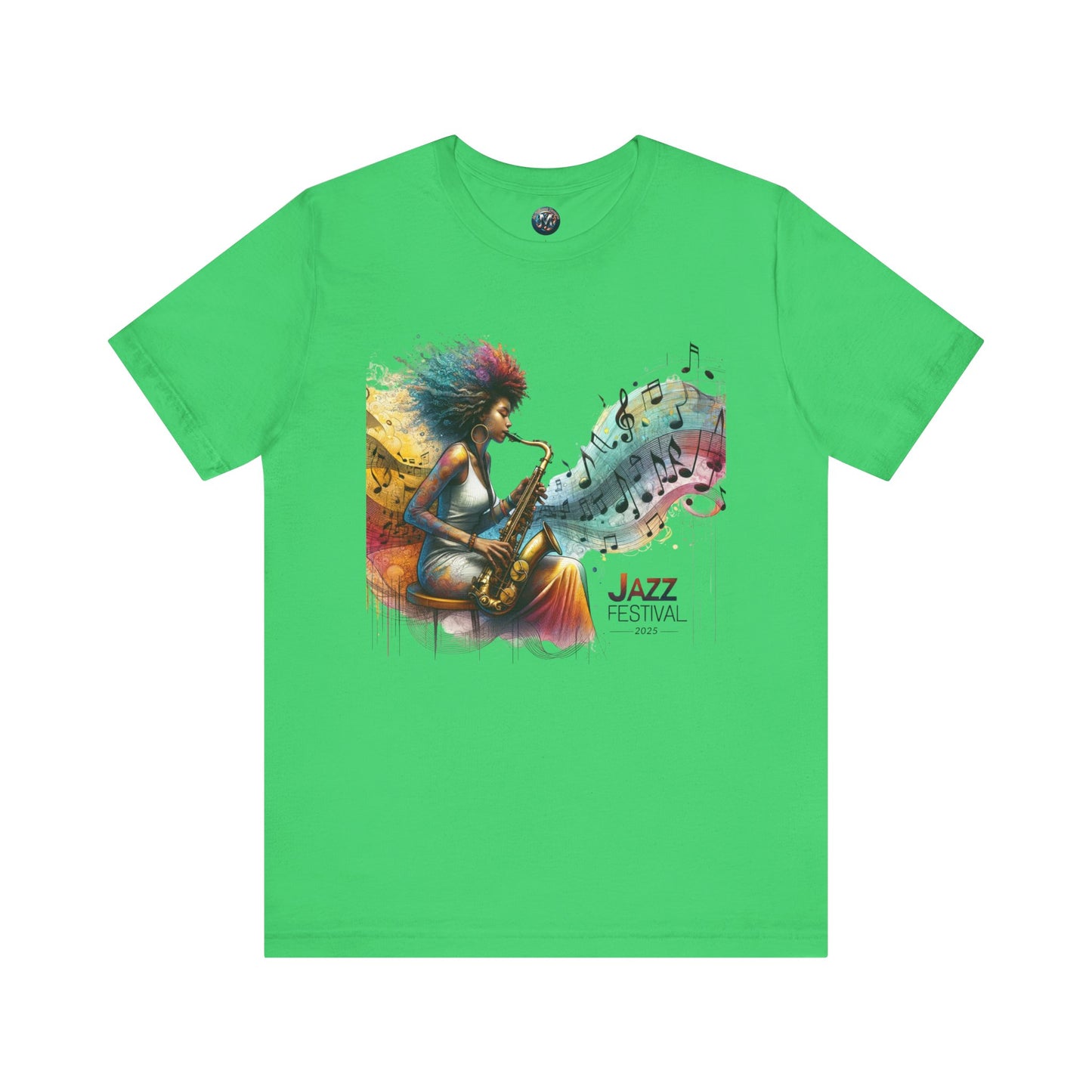 "Saxy Lady" Jazz Festival 2025 - Short Sleeve Tee - Both Sides Printed