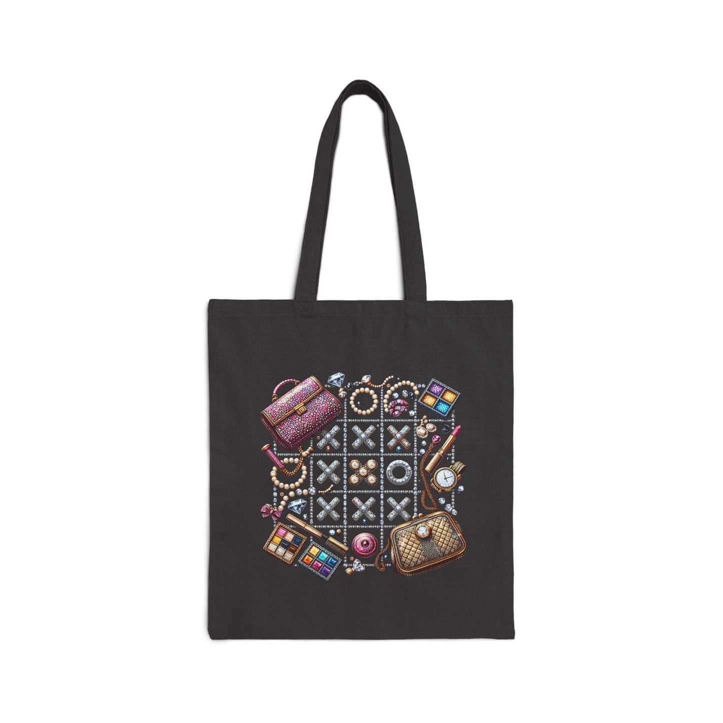 Tic Tac Tote - Cotton Canvas Tote Bag