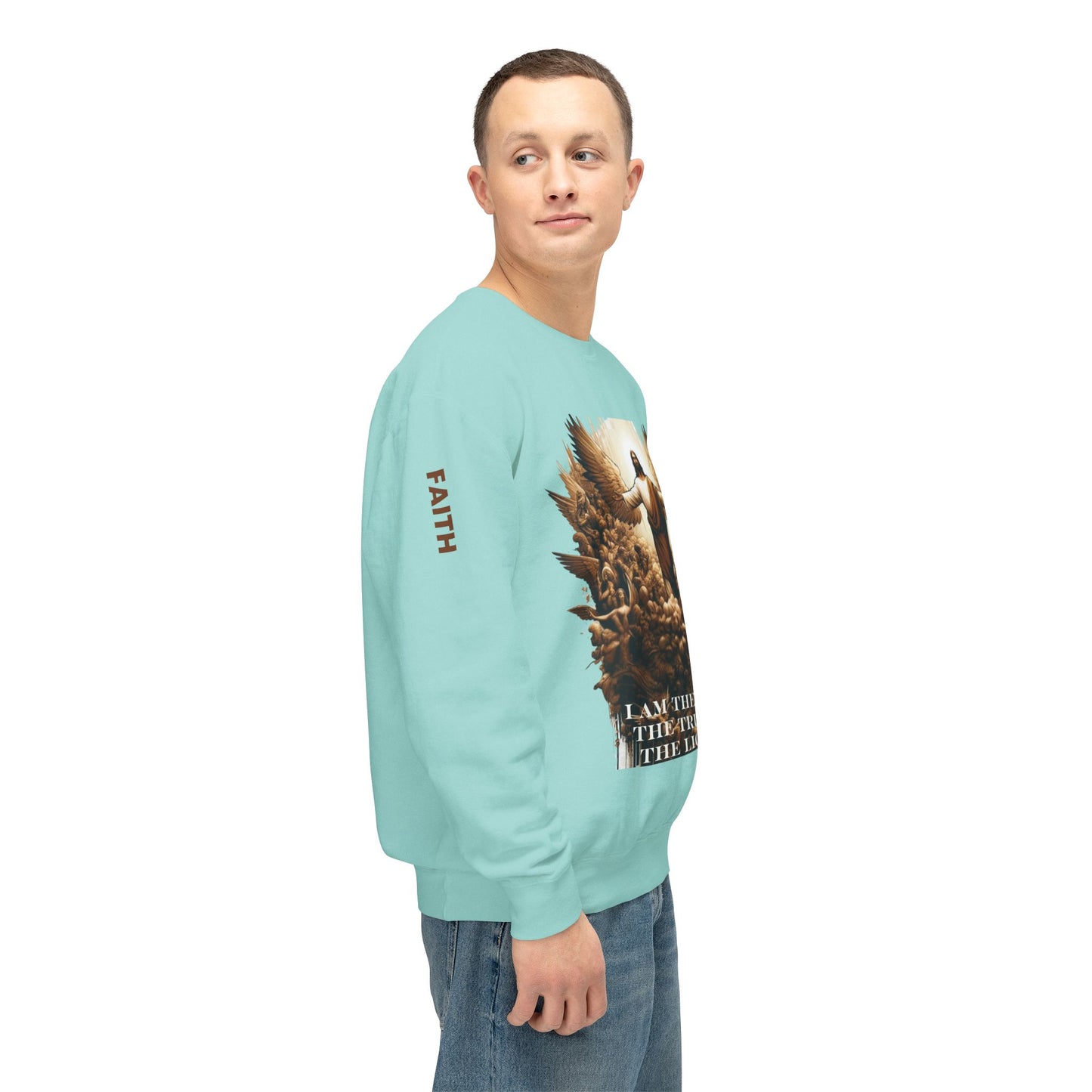 The Way The Truth and The Light Unisex Lightweight Crewneck Sweatshirt