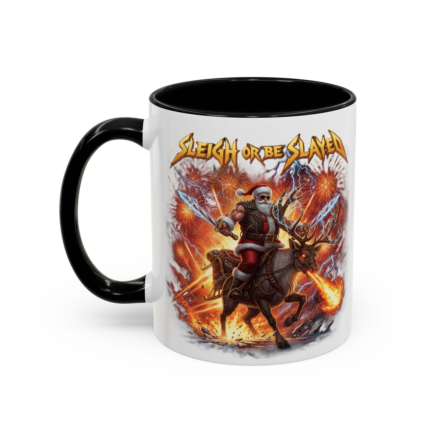 "Sleigh or Be Slayed" Mug | Ceramic Coffee Cup | Holiday Mug