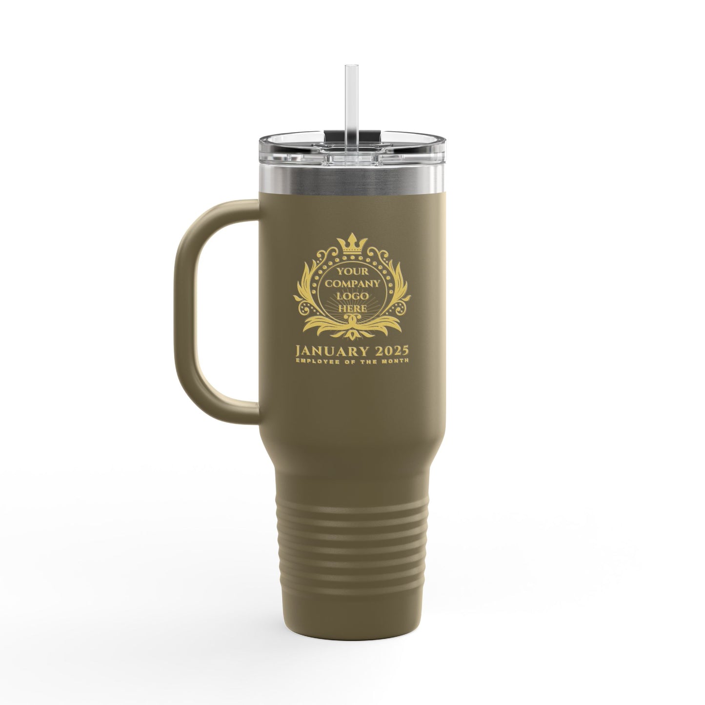 Employee Of the Month, Customizable, 40oz Spillproof, Stainless Steel Double-Insulated Travel Mug
