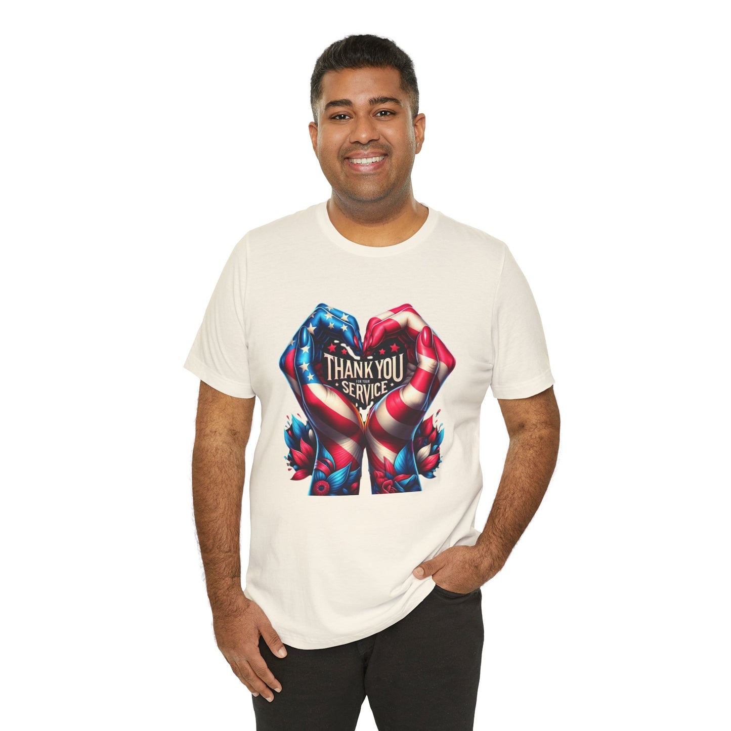 "Thank You For Your Service" - Both Sides Printed - Short Sleeve Tee