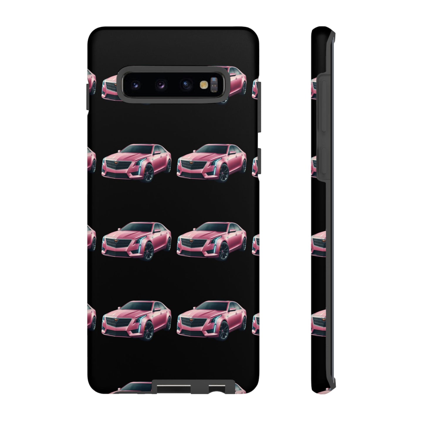 Pink Caddy On Black Phone Case