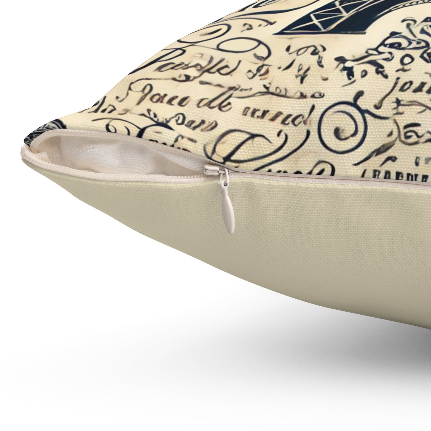 French Typography Square Pillow