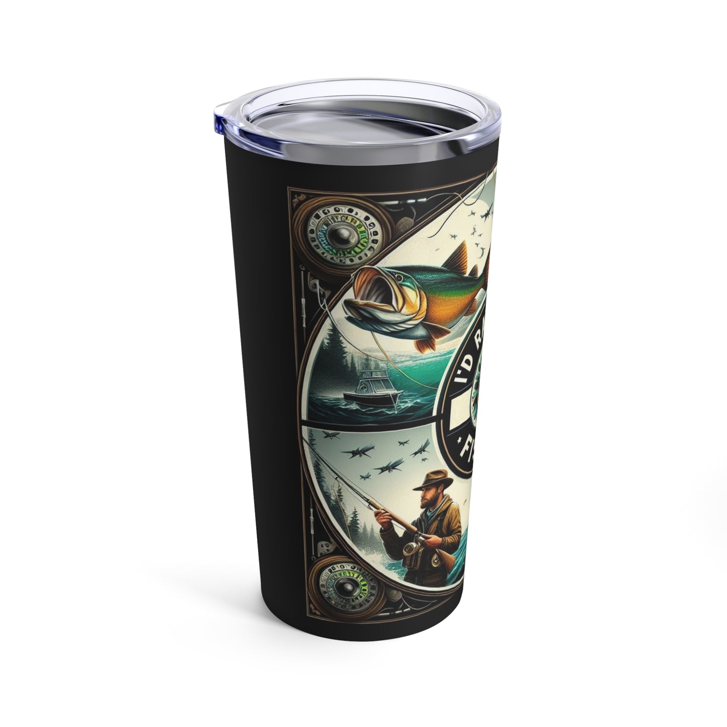 I'd Rather Be Fishing - 20oz Black Tumbler