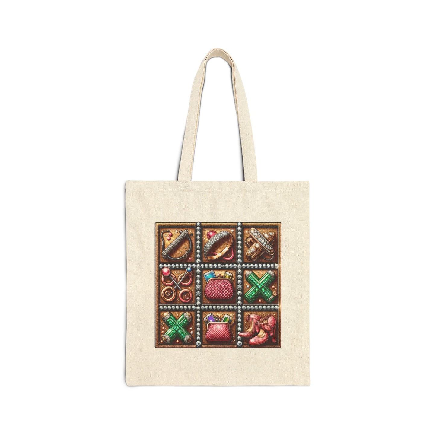 Tic Tac Tote - Cotton Canvas Tote Bag