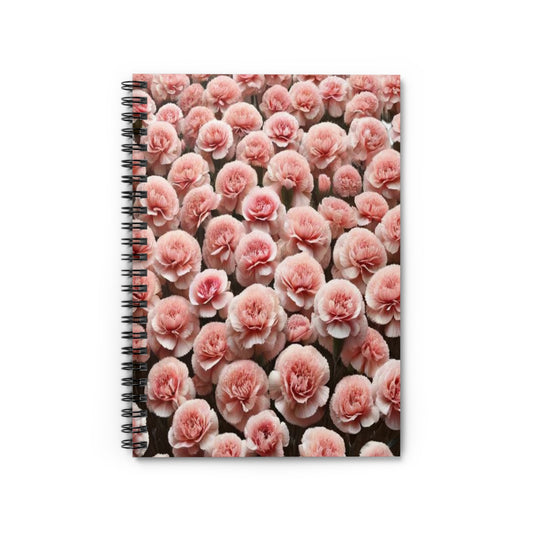 Pink Carnations Spiral Notebook - Ruled Line