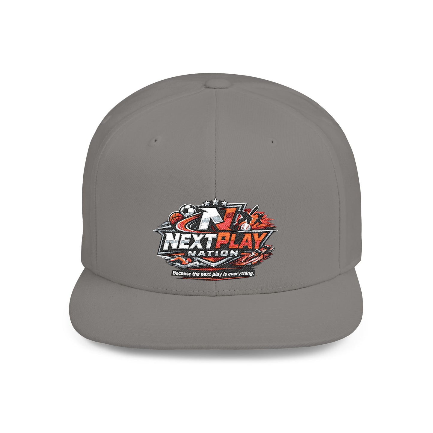 Snapback Hat — 'Next Play Nation' Flat-Bill Baseball Cap (Streetwear Gaming Logo)