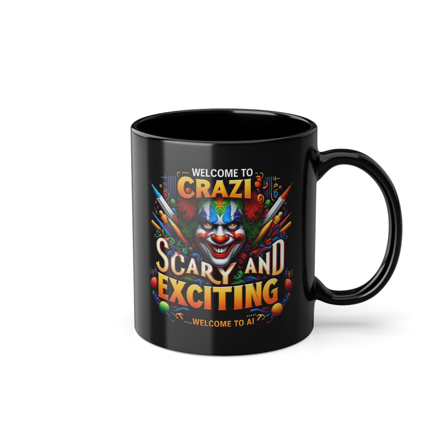Welcome To AI - 11oz Black Coffee Cup,