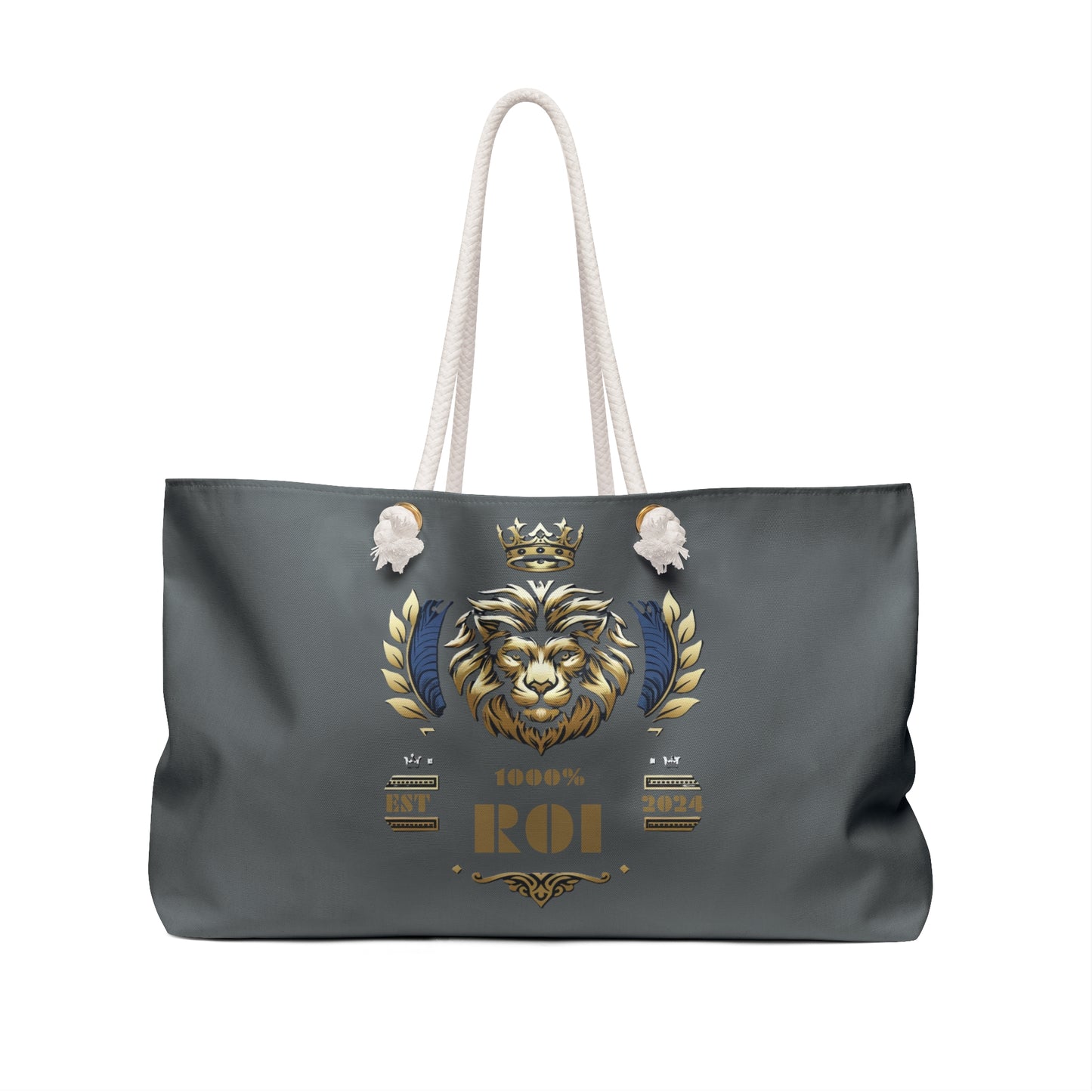 1000%ROI Light Grey Weekender Bag