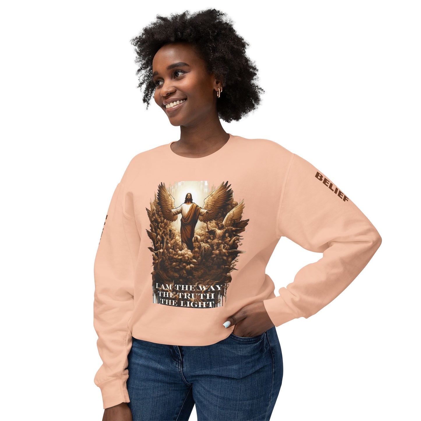 The Way The Truth and The Light Unisex Lightweight Crewneck Sweatshirt