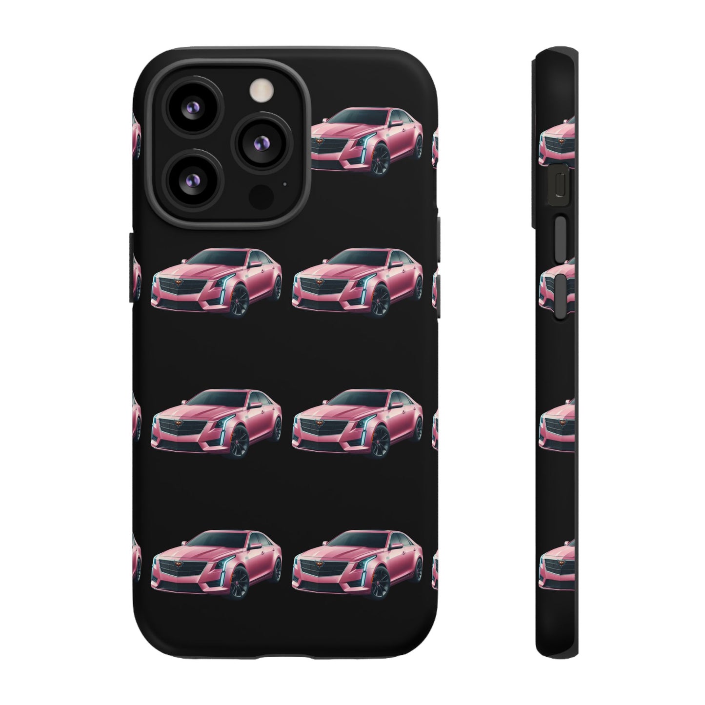 Pink Caddy On Black Phone Case
