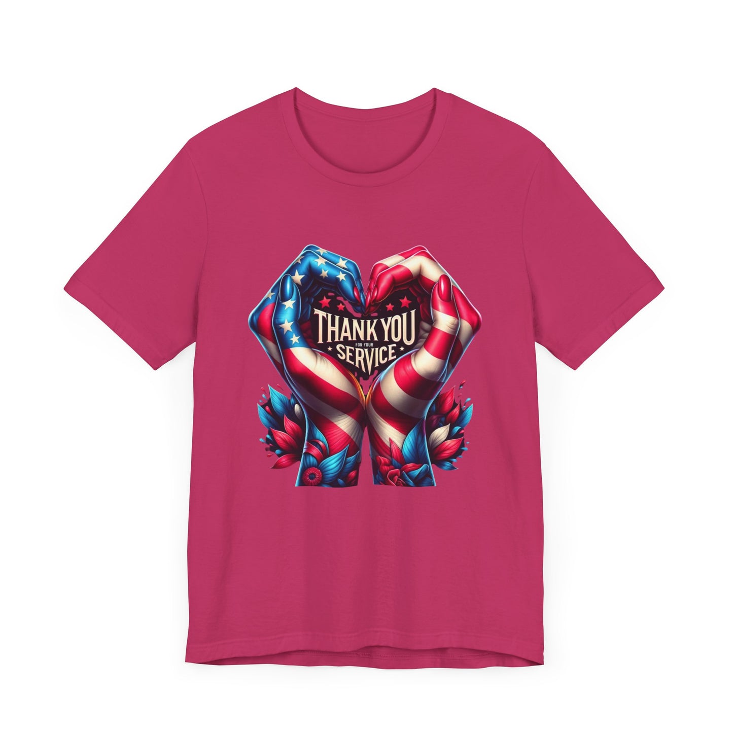 "Thank You For Your Service" - Both Sides Printed - Short Sleeve Tee