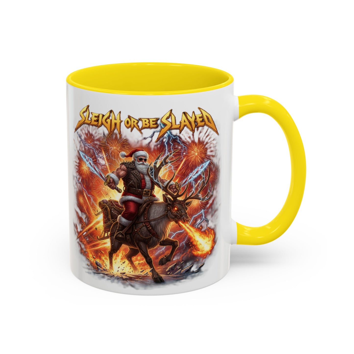 "Sleigh or Be Slayed" Mug | Ceramic Coffee Cup | Holiday Mug