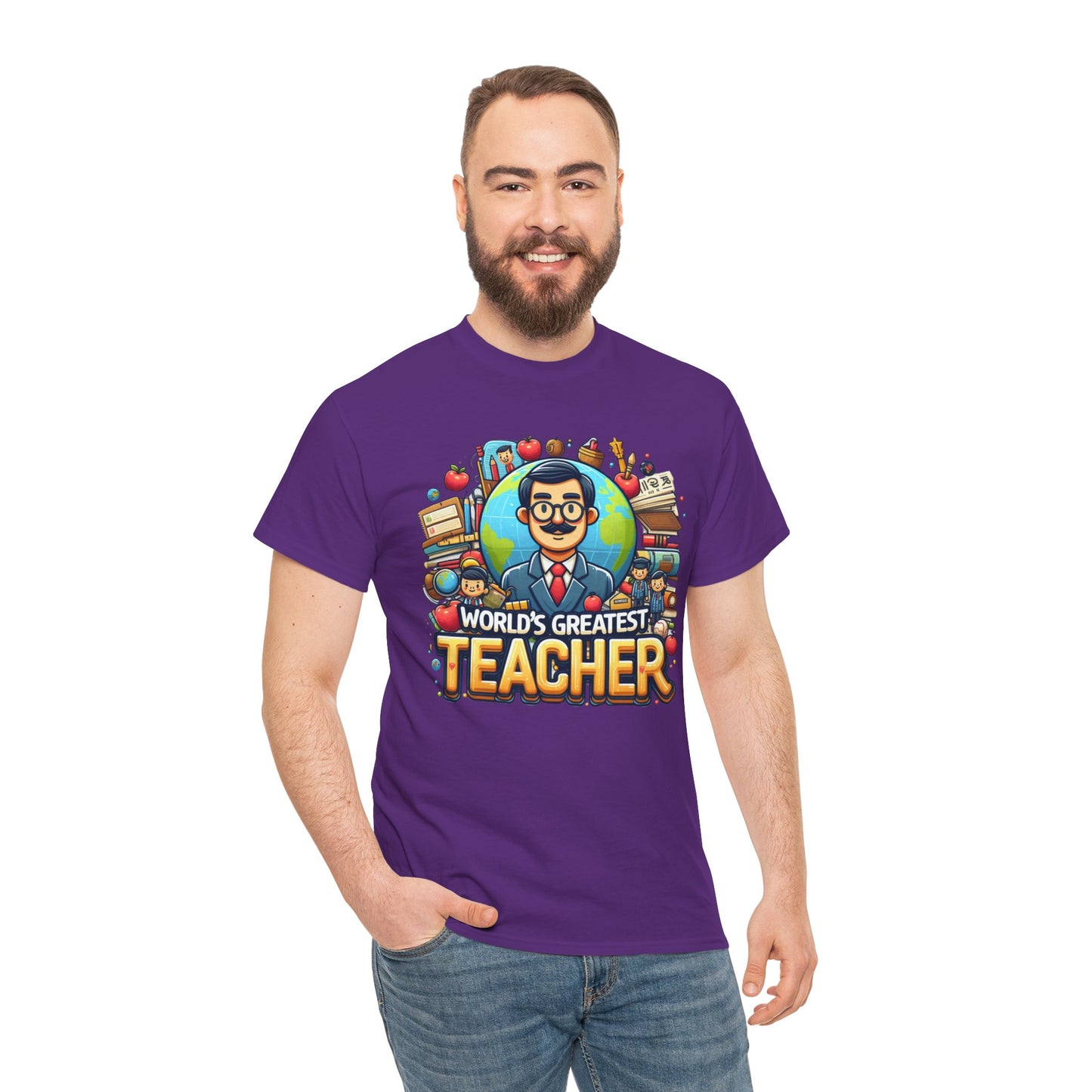 World's Greatest Teacher - Unisex Heavy Cotton Tee (G1)