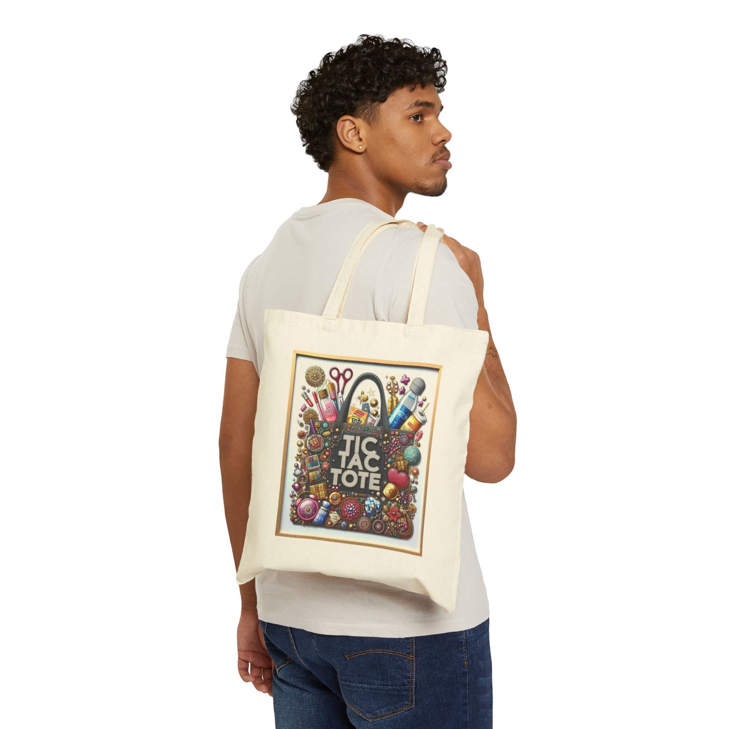 Tic Tac Tote Cotton Canvas Tote Bag