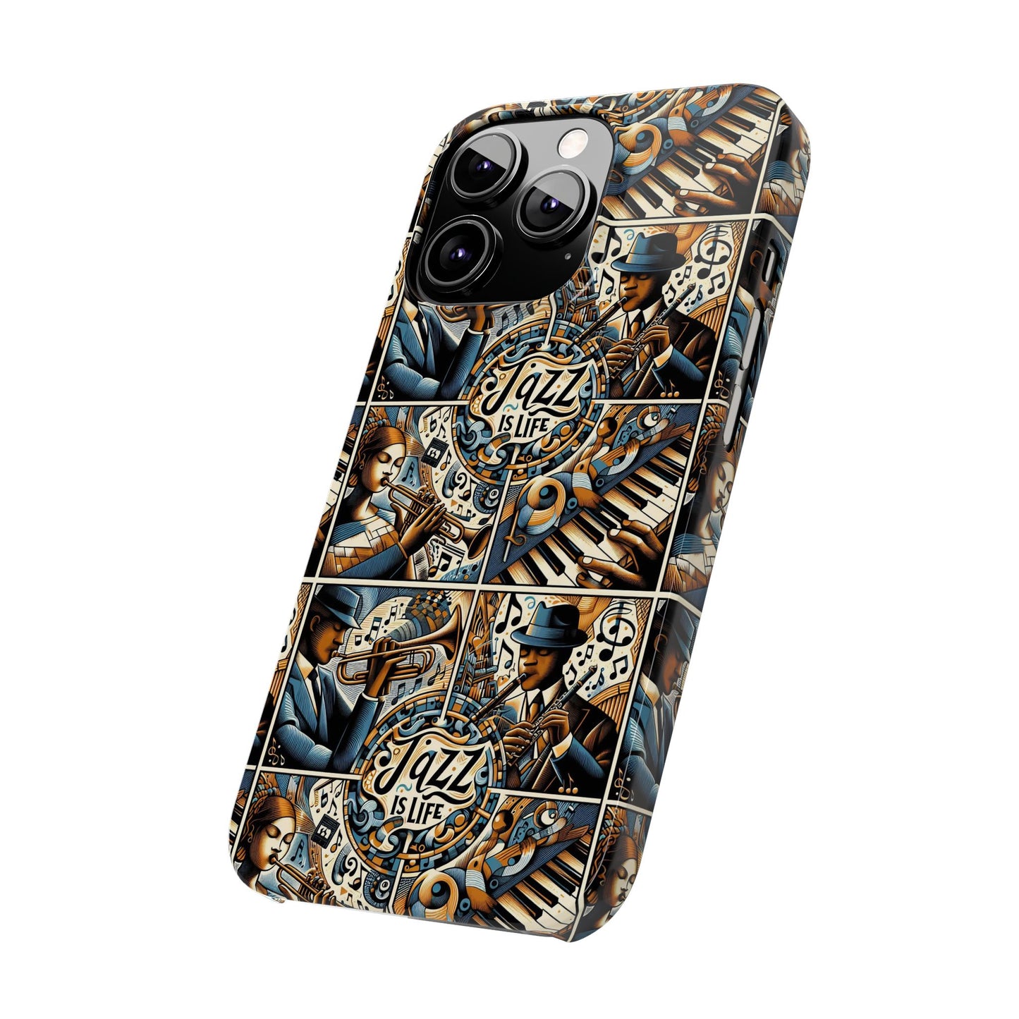 iPhone Slim Phone Cases - Jazz Is Life