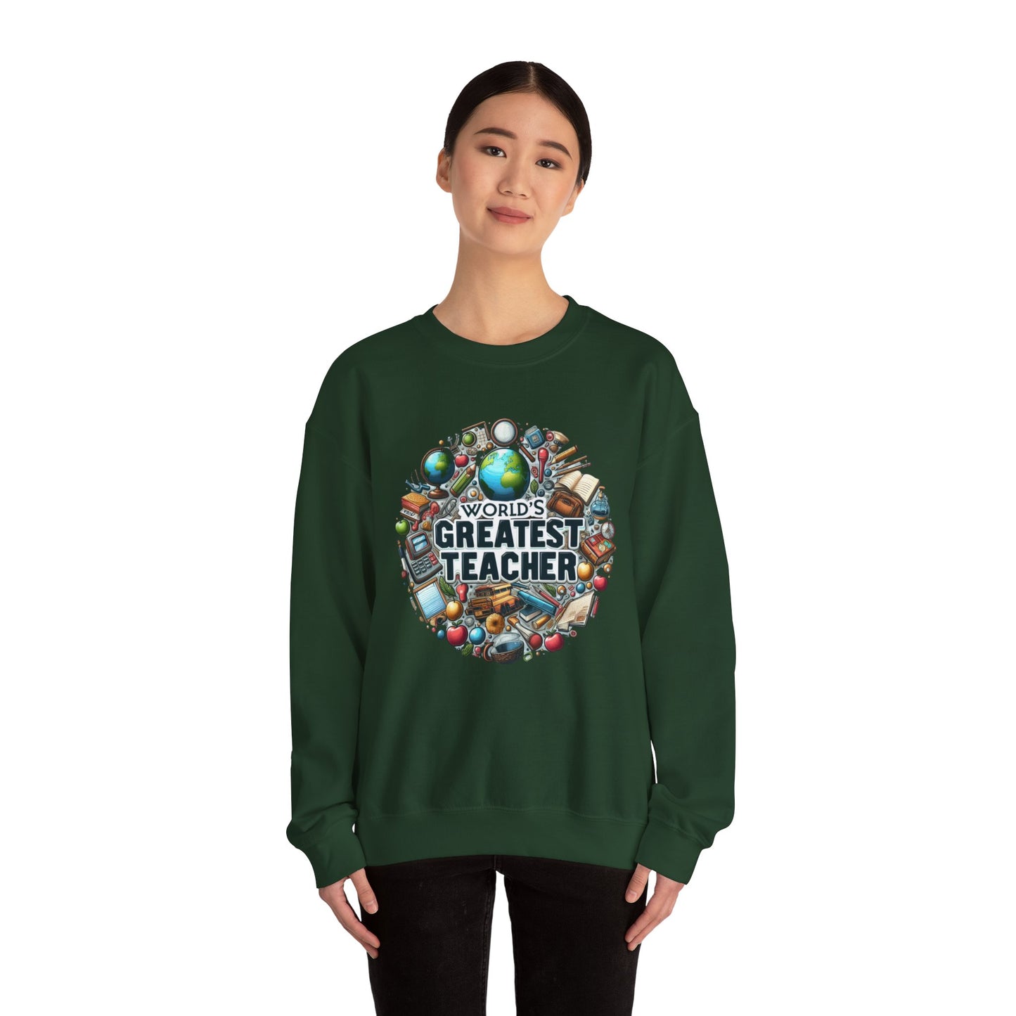 World's Greatest Teacher - Unisex Heavy Blend™ Crewneck Sweatshirt (G3)